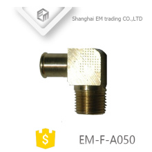 EM-F-A050 Conector macho de rosca rápido conector de codo de latón para manguera de aire